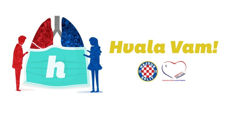 [KZP] Hajduk humanitarnom akcijom “Dišimo kao jedno” prikupio 870 tisuća kuna!