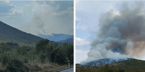 AKTIVNA ČETIRI POŽARA Munja izazvala požare, stigli i kanaderi