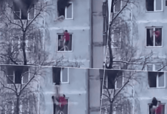 (VIDEO) DRAMA U MOSKVI Dečko i prijatelj spašavali studenticu iz zapaljenog stana na 9 katu