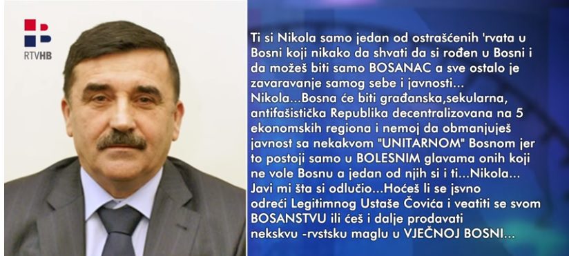 Hrvatski zastupnik u BiH dobio prijetnje: “Ovo je Bosna, idi u Hrvatsku!”