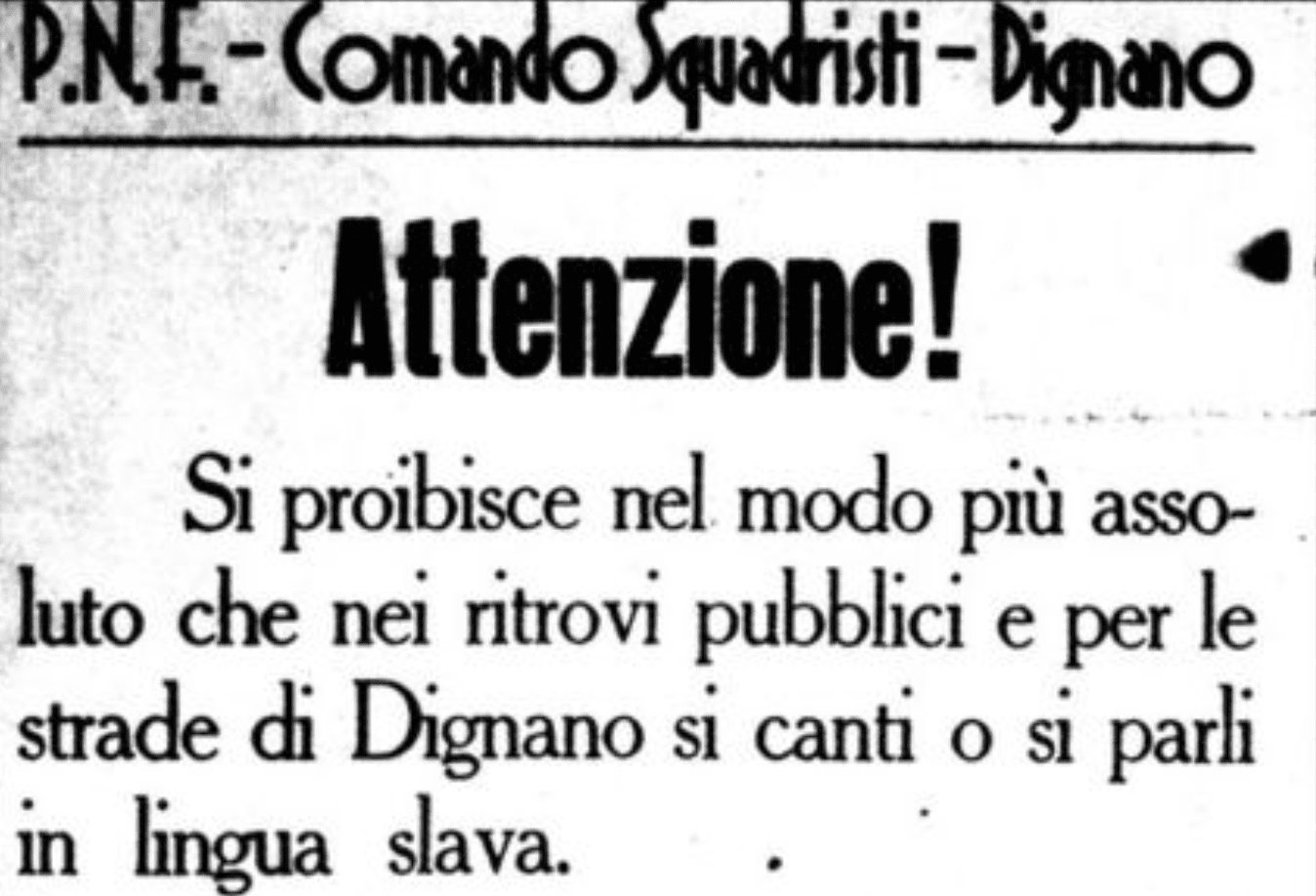 28. ožujka 1923. Fašistička Italija zabranila uporabu hrvatskog jezika u upravi u Istri