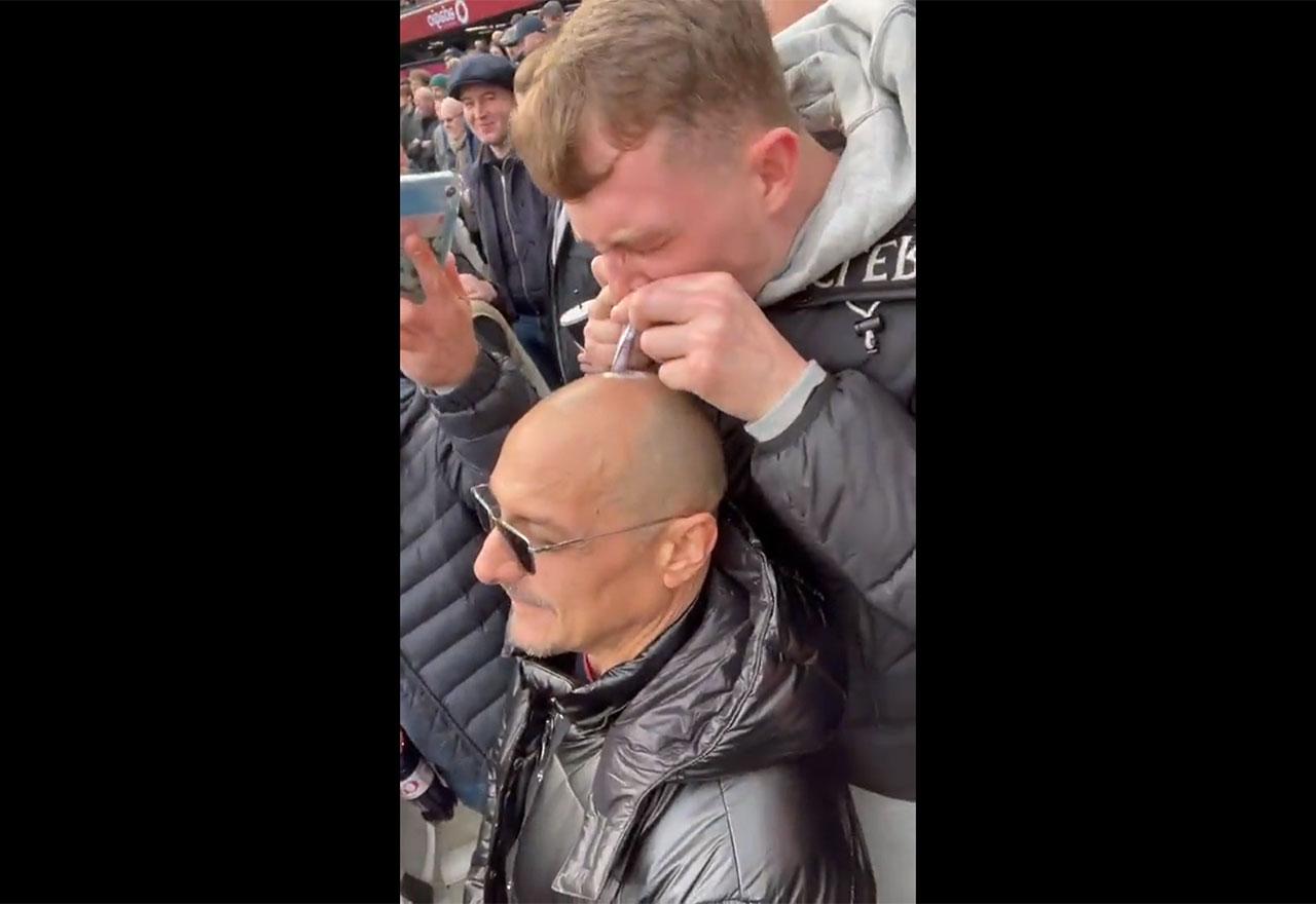 VIDEO Bizarna scena u Londonu: Navijači West Hama na utakmici s čovjekove glave šmrkali bijeli prah