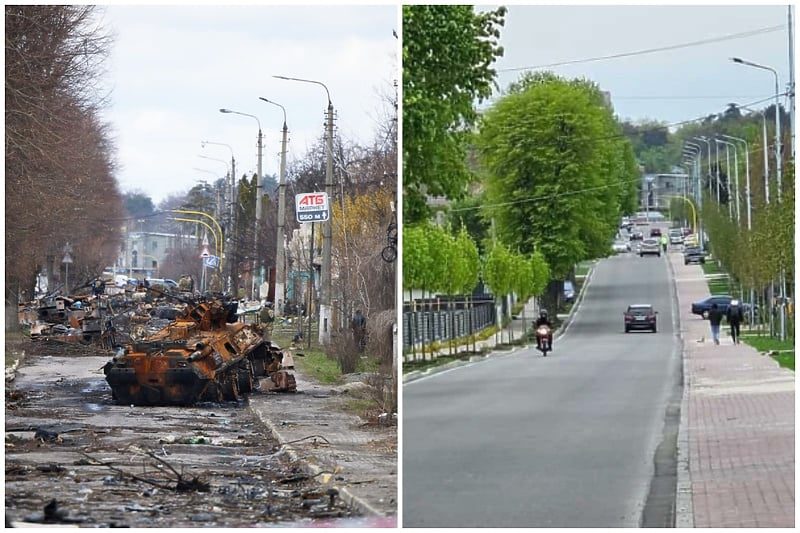 Fotografije ukrajinske Buče prije godinu dana i danas oduševile svijet