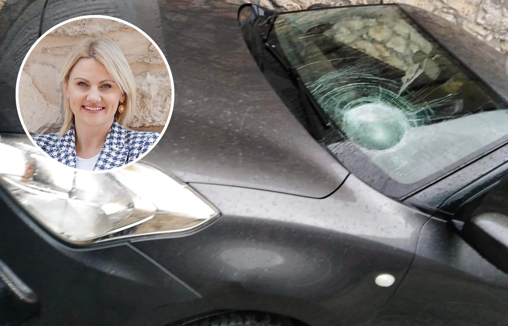 FOTO Načelnici Općine Vela Luka razbijeno vjetrobransko staklo na automobilu