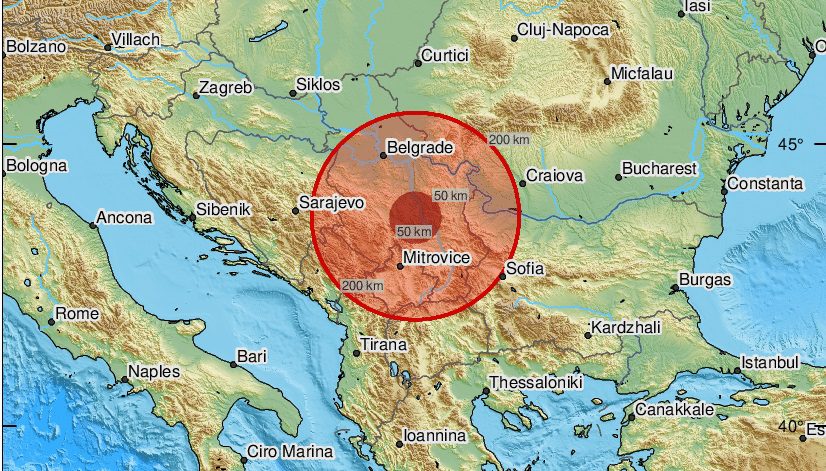 TRESE SE U SUSJEDSTVU Potres jačine 4,2 po Richteru zatresao Srbiju