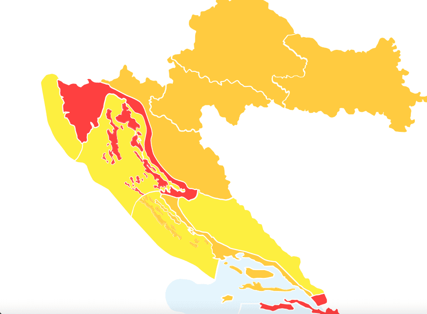 Ravnateljstvo civilne zaštite upozorava na crveni alarm