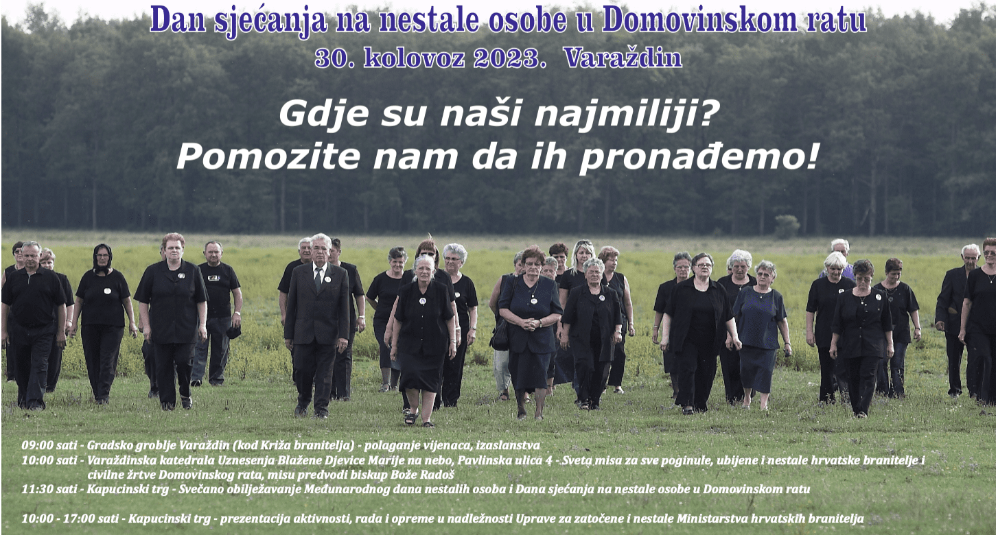 Obilježavanje Međunarodnog dana nestalih osoba i Dana sjećanja na nestale osobe u Domovinskom ratu