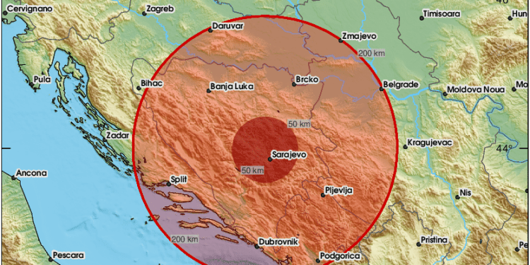 BiH: Snažan potres magnitude 4,2 po Richteru zatresao Sarajevo