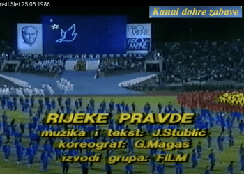 Kako je to izgledalo na Titovom rođendanu  25.05.1986. SLET UZ RIJEKE PRAVDE