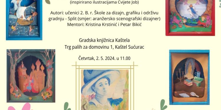 Izložba srednjoškolaca “Bajkoviti svijet I. B. Mažuranić” u Gradskoj knjižnici Kaštela u Sućurcu