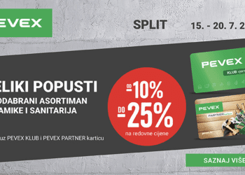 PEVEX ČAST KUPCE U SPLITU Popusti čak do 25 posto
