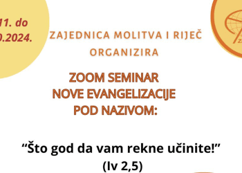 ONLINE DUHOVNA OKREPA Zajednica Molitva i Riječ poziva vas na trodnevni seminar 