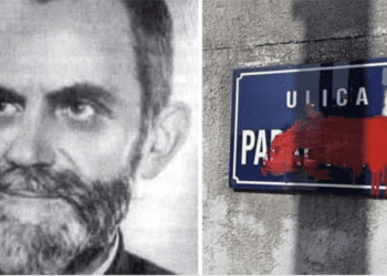 KOME SMETA NEVINA ŽRTVA PARTIZANSKIH BARBARA? U Dubrovniku crvenom bojom išarana pločica s imenom ulice katoličkog svećenika Petra Perice