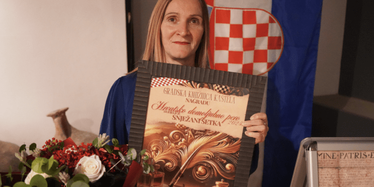 (FOTO) Snježana Šetka dobitnica nagrade Hrvatsko domoljubno pero
