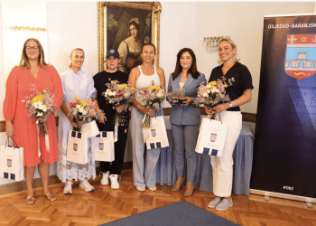 Županica Tramišak primila Donnu Vekić i slavne Grand Slam prvakinje u povodu otvorenja četvrtog javnog teniskog terena u Osijeku
