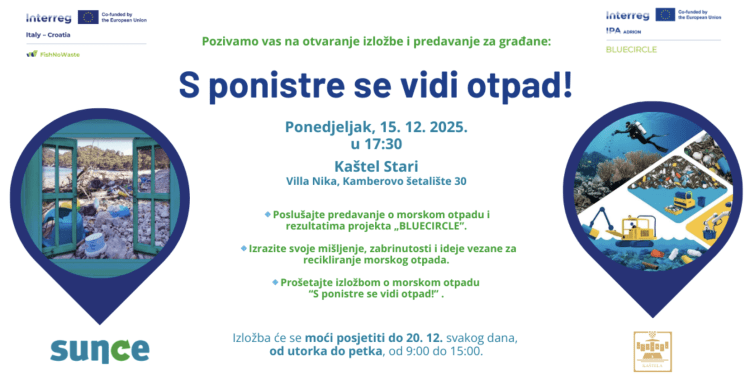 Kaštel Stari domaćin projekta BLUECIRCLE: Edukacija i izložba o zaštiti mora