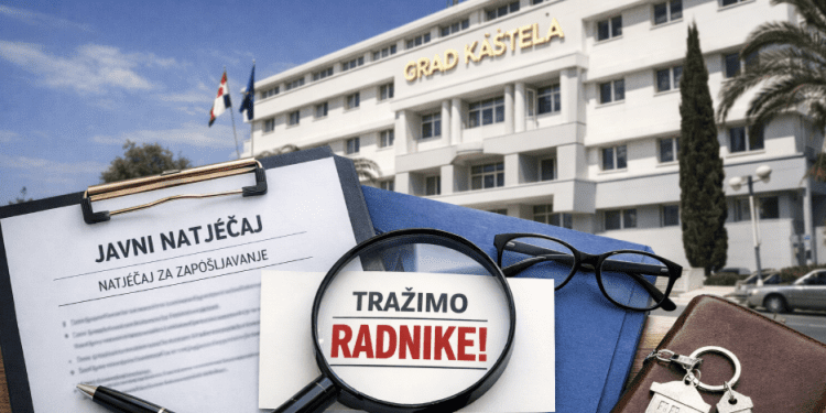 Grad Kaštela raspisao natječaj za šest radnih mjesta: Traže se stručnjaci za upravne odjele i dva vježbenika