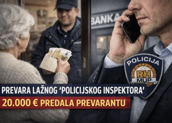 Lažni ‘policijski inspektor’ prevario 84-godišnjakinju: Podigla 20.000 eura i predala ih nepoznatoj osobi