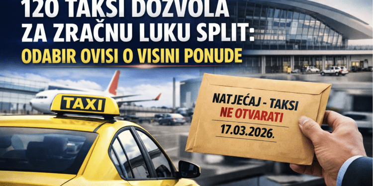 Zračna luka Split raspisala natječaj za taksiste: 120 dozvola za stajalište na Resniku, presudit će visina ponude