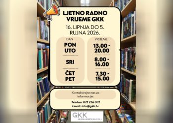 Gradska knjižnica Kaštela prebacuje se na ljetno radno vrijeme