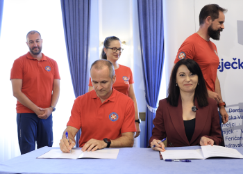 Županica Nataša Tramišak potpisala ugovor za sufinanciranje izgradnje baze HGSS-a u Osijeku