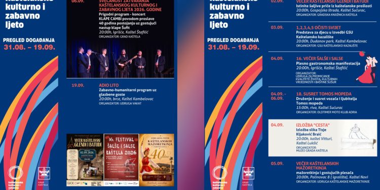 Kaštelansko kulturno i zabavno ljeto ulazi u završnicu