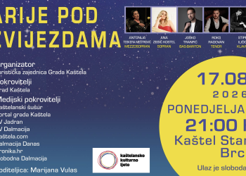 Arije pod zvijezdama: Kaštel Stari 17. kolovoza postaje pozornica pod otvorenim nebom za pet vrhunskih glasova